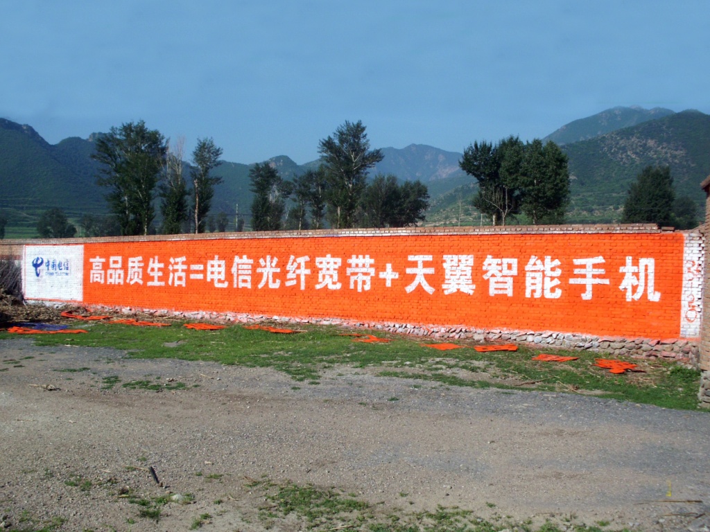 中國(guó)電信墻體廣告